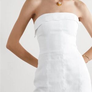 White Linen Reformation Dress